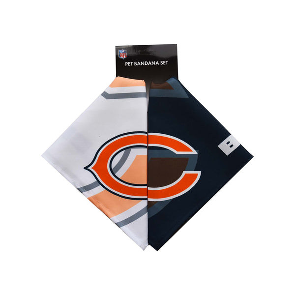 Littlearth Chicago Bears Home And Away Pet Bandana Set