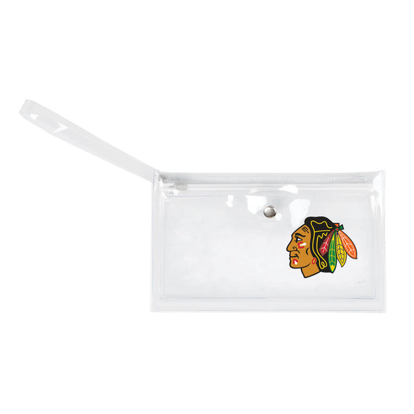 littlearth Chicago Blackhawks Clear Ticket Wristlet