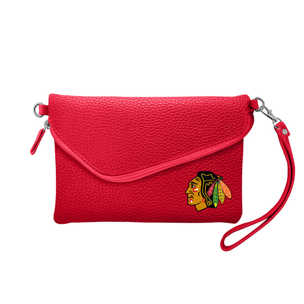 littlearth Chicago Blackhawks Fold Over Crossbody Pebble