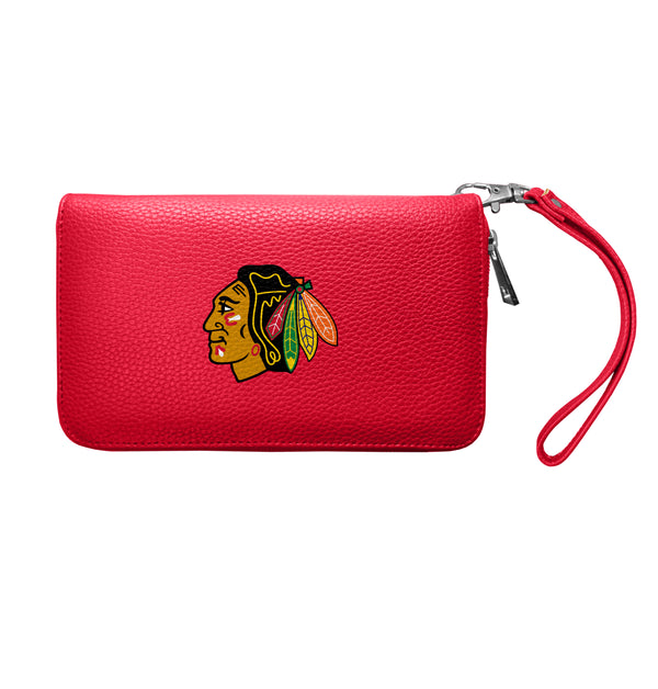 littlearth Chicago Blackhawks Zip Organizer Wallet Pebble