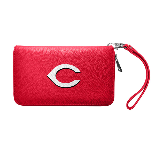 littlearth Cincinnati Reds Zip Organizer Wallet Pebble