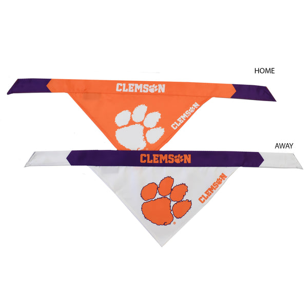 Littlearth Clemson University Home And Away Pet Bandana Set