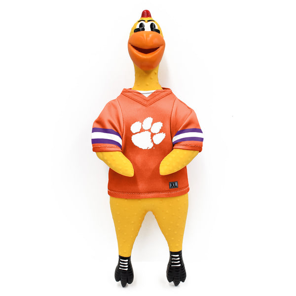 littlearth Clemson University Rubber Chicken Pet Toy