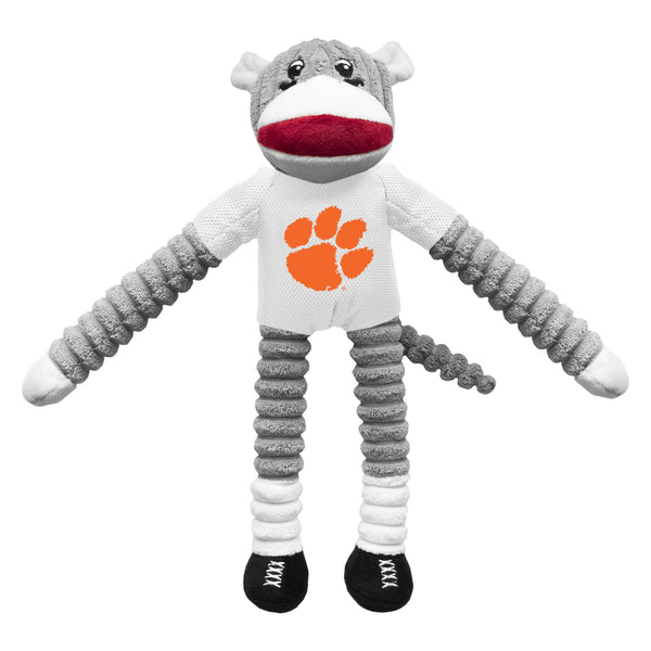littlearth Clemson University Team Sock Monkey Pet Toy