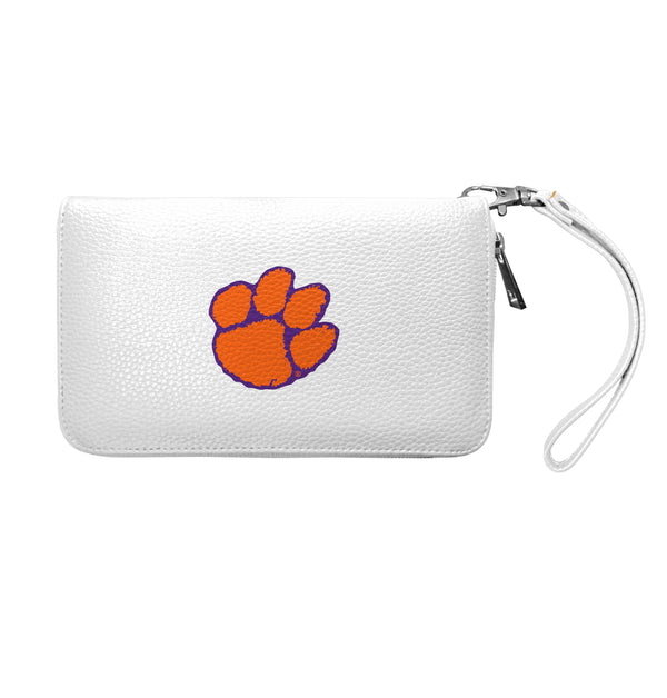 littlearth Clemson University Zip Organizer Wallet Pebble