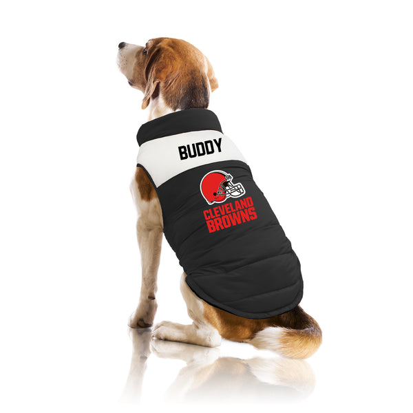 Littlearth Cleveland Browns Custom Pet Parka Puff Vest
