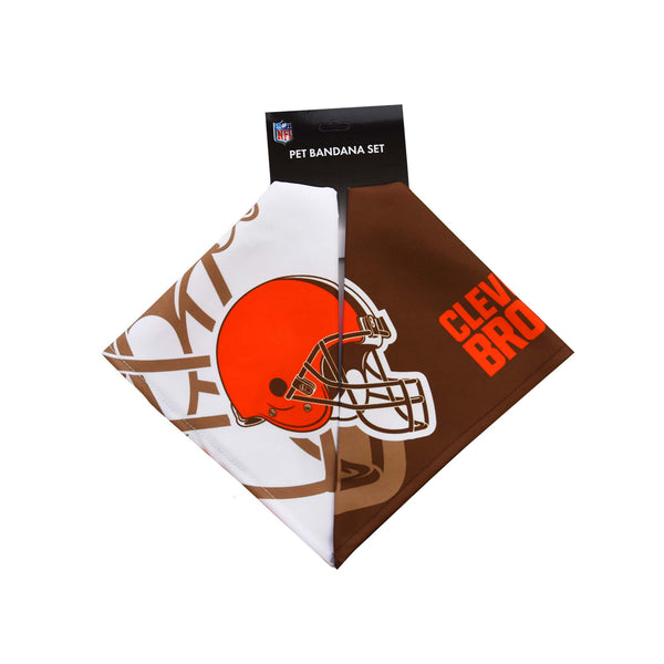 Littlearth Cleveland Browns Home And Away Pet Bandana Set