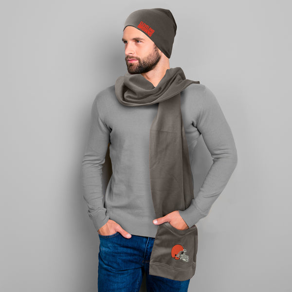 Littlearth Cleveland Browns Jimmy Bean 4 In 1 Scarf