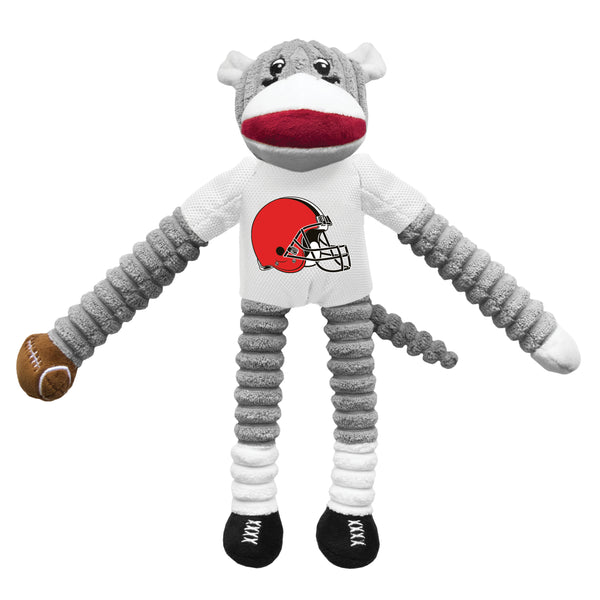 littlearth Cleveland Browns Team Sock Monkey Pet Toy