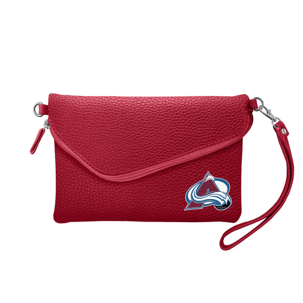 littlearth Colorado Avalanche Fold Over Crossbody Pebble