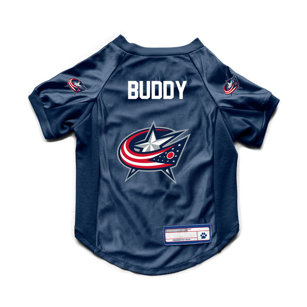 littlearth Columbus Blue Jackets Custom Pet Stretch Jersey