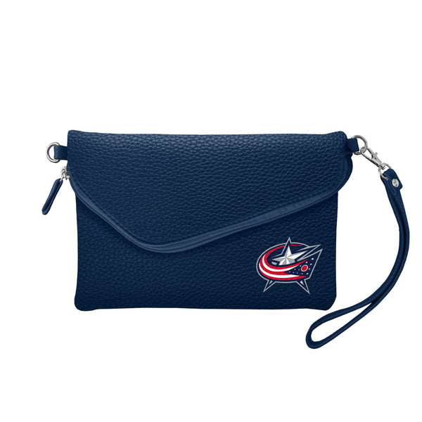 littlearth Columbus Blue Jackets Fold Over Crossbody Pebble