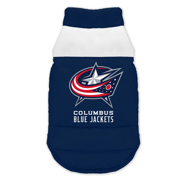 littlearth Columbus Blue Jackets Pet Parka Puff Vest