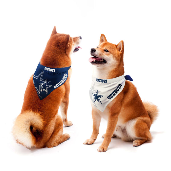 littlearth Dallas Cowboys Home and Away Pet Bandana Set