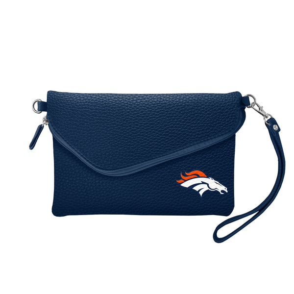 littlearth Denver Broncos Fold Over Crossbody Pebble