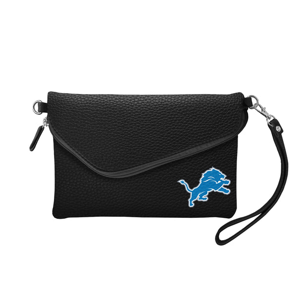 littlearth Detroit Lions Fold Over Crossbody Pebble