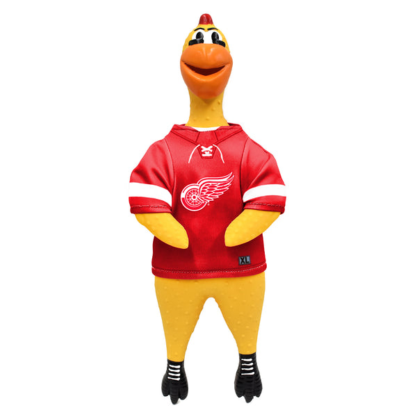 littlearth Detroit Red Wings Rubber Chicken Pet Toy