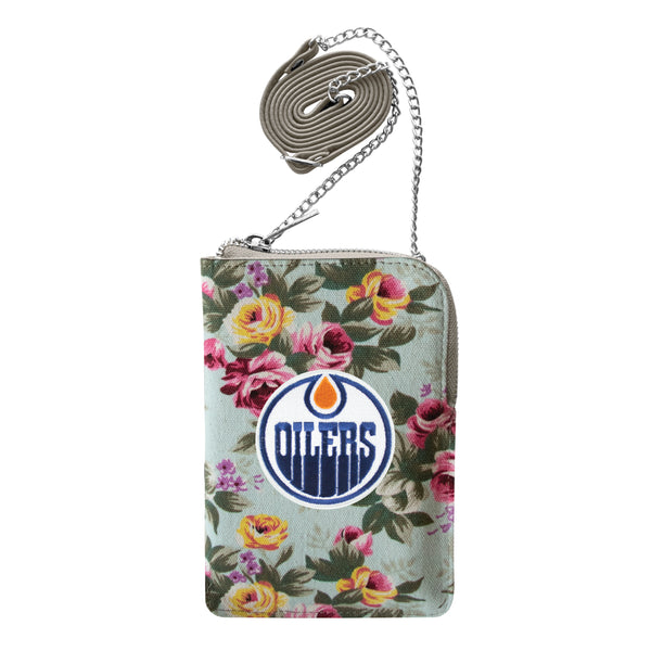 littlearth Edmonton Oilers Canvas Floral Smart Purse