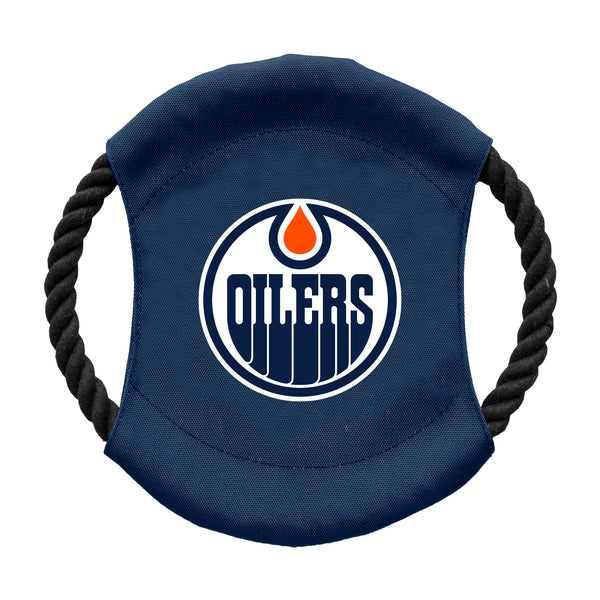 littlearth Edmonton Oilers Team Flying Disc Pet Toy