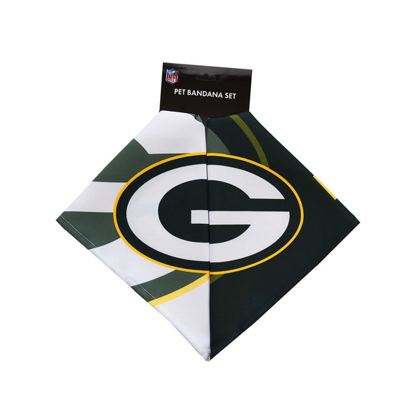 Littlearth Green Bay Packers Home And Away Pet Bandana Set