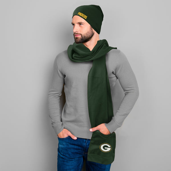 Littlearth Green Bay Packers Jimmy Bean 4 In 1 Scarf