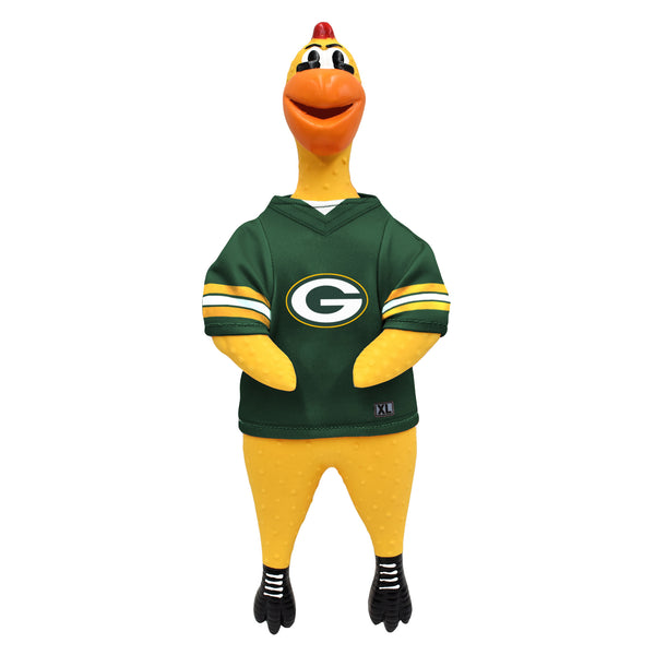 littlearth Green Bay Packers Rubber Chicken Pet Toy