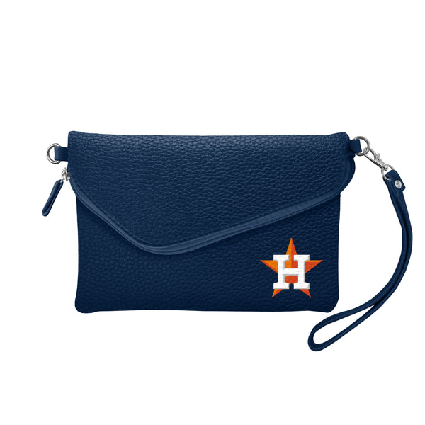 littlearth Houston Astros Fold Over Crossbody Pebble