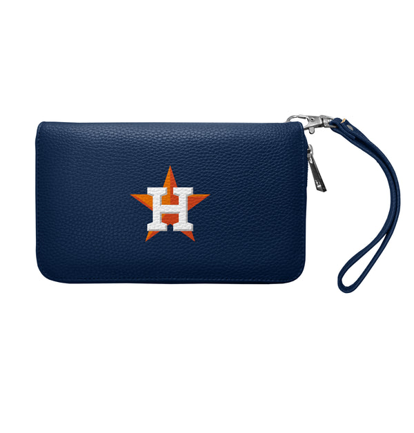 littlearth Houston Astros Zip Organizer Wallet Pebble