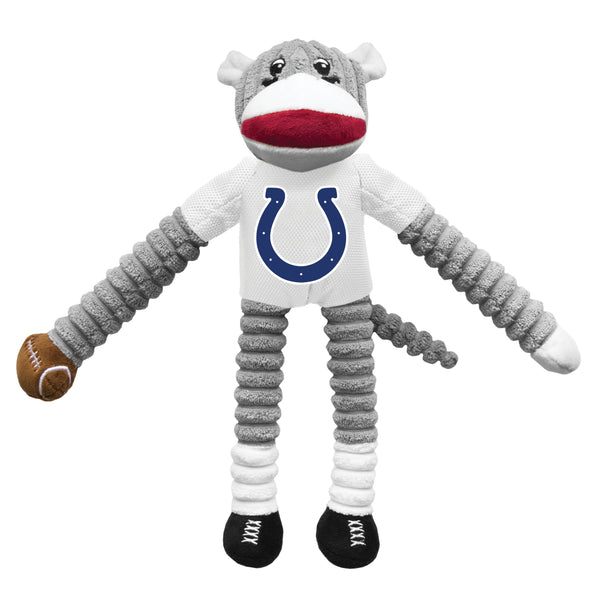 littlearth Indianapolis Colts Team Sock Monkey Pet Toy