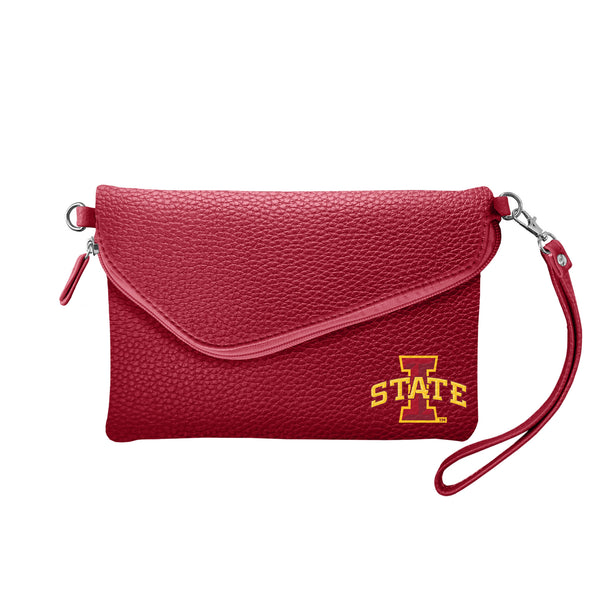 littlearth Iowa State University Fold Over Crossbody Pebble
