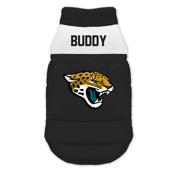 littlearth Jacksonville Jaguars Custom Pet Parka Puff Vest