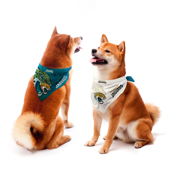 littlearth Jacksonville Jaguars Home and Away Pet Bandana Set