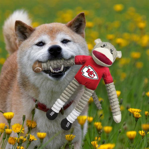 Littlearth Kansas City Chiefs Team Sock Monkey Pet Toy
