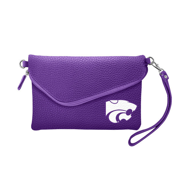 littlearth Kansas State University Fold Over Crossbody Pebble