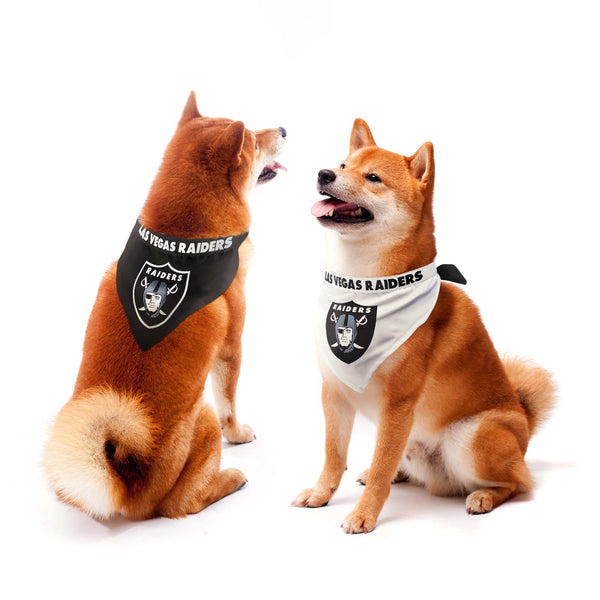 littlearth Las Vegas Raiders Home and Away Pet Bandana Set