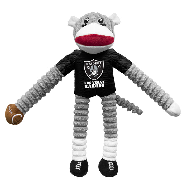 littlearth Las Vegas Raiders Team Sock Monkey Pet Toy