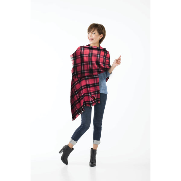 Littlearth Arizona Cardinals Plaid Blanket Scarf