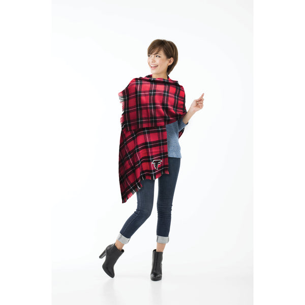 Littlearth Atlanta Falcons Plaid Blanket Scarf