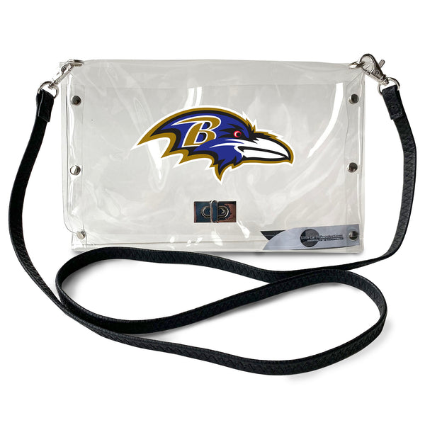 littlearth Baltimore Ravens Clear Envelope Purse