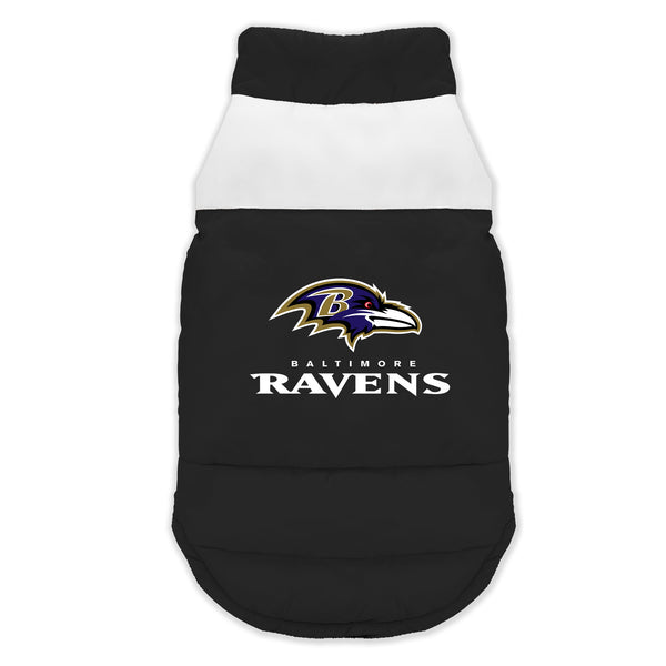 littlearth Baltimore Ravens Pet Parka Puff Vest