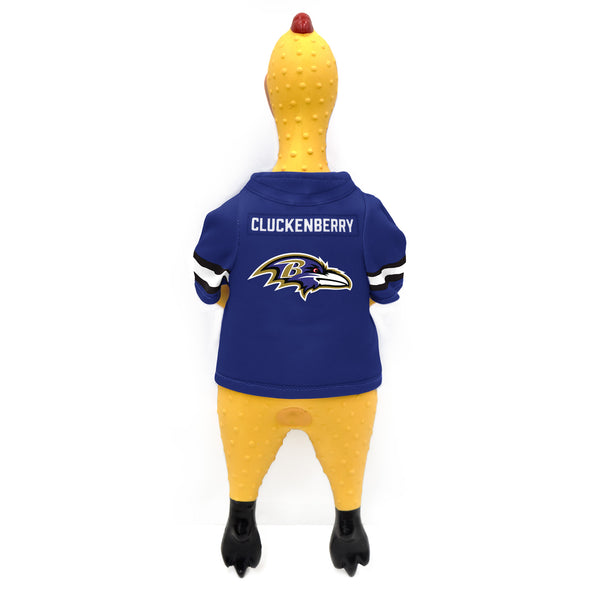Littlearth Baltimore Ravens Rubber Chicken Pet Toy