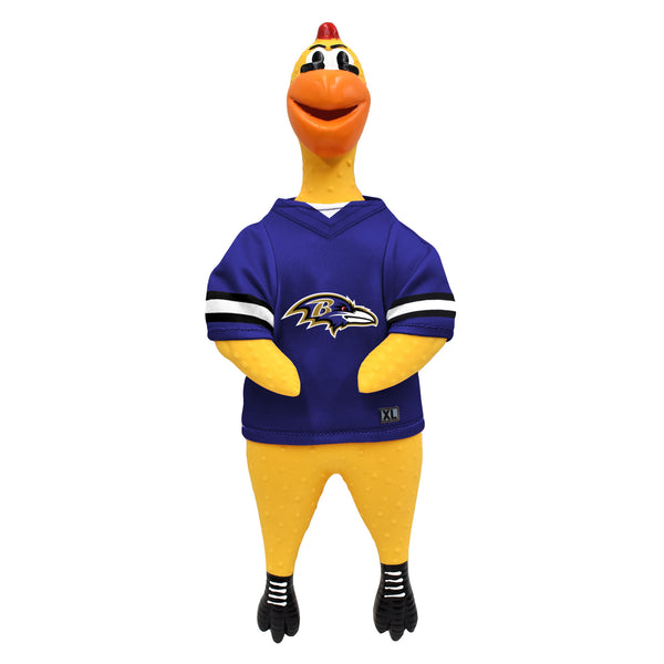 littlearth Baltimore Ravens Rubber Chicken Pet Toy