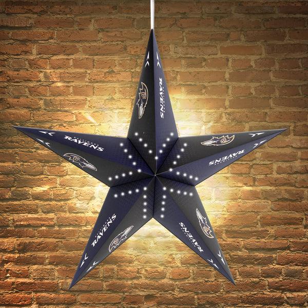 littlearth Baltimore Ravens Star Lantern