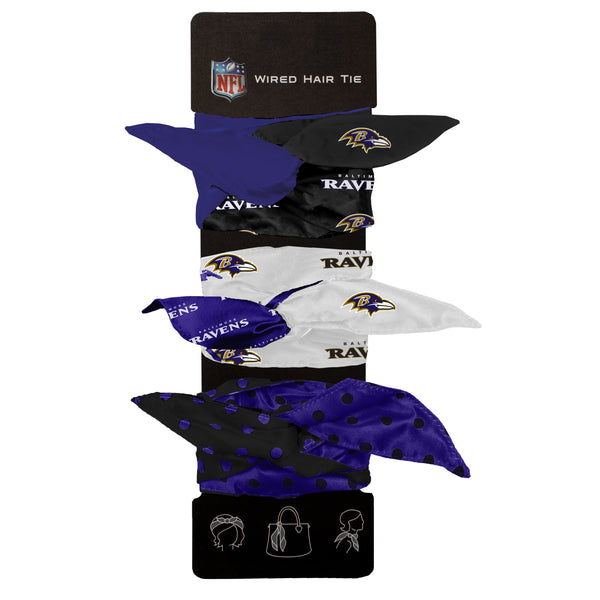 littlearth Baltimore Ravens Wired Hair Tie