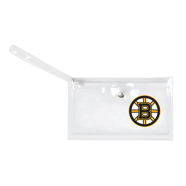 littlearth Boston Bruins Clear Ticket Wristlet