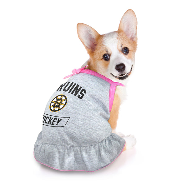 Littlearth Boston Bruins Pet Dress Grey Type