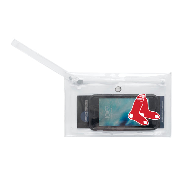 Littlearth Boston Red Sox Clear Ticket Wristlet