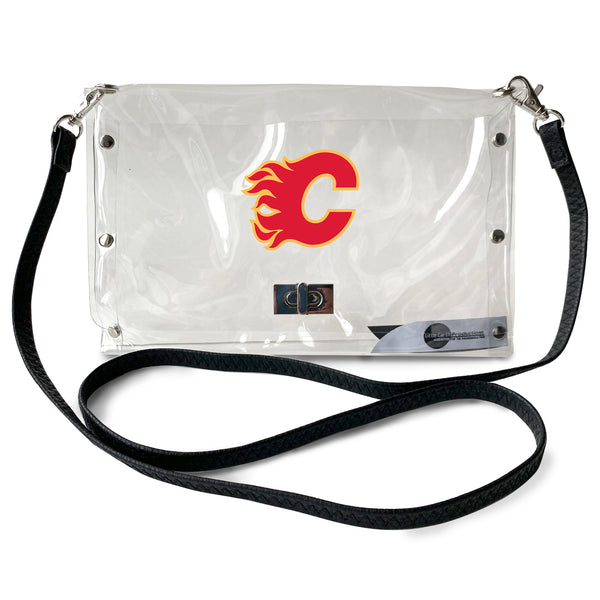 littlearth Calgary Flames Clear Envelope Purse