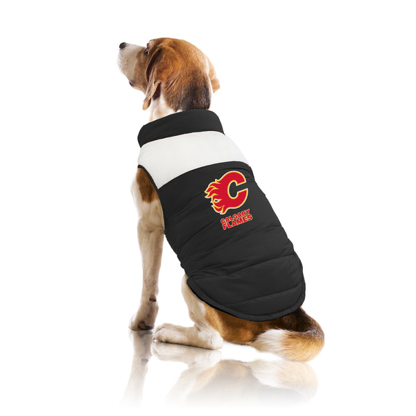 Littlearth Calgary Flames Pet Parka Puff Vest