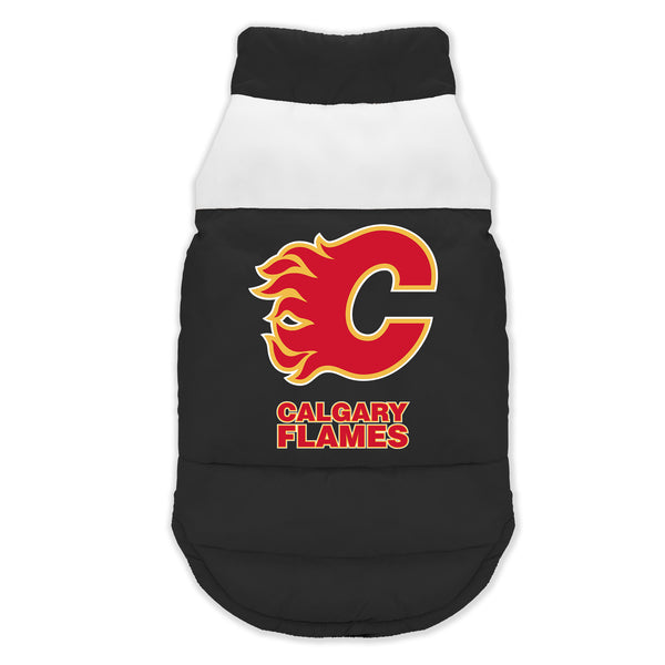 littlearth Calgary Flames Pet Parka Puff Vest